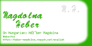 magdolna heber business card